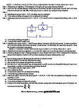 2 Đề kiểm tra 45 phút học kỳ I môn Vật lý Lớp 9 - Năm học 2014-2015 - Trường THCS Lê Văn Tám